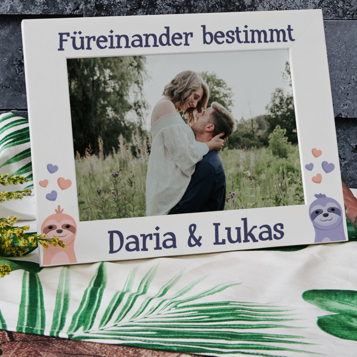Füreinander bestimmt - Bilderrahmen mit Aufdruck